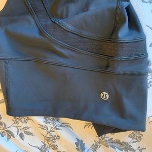 Lulu lemon 7/8 length grey mesh contour leggings